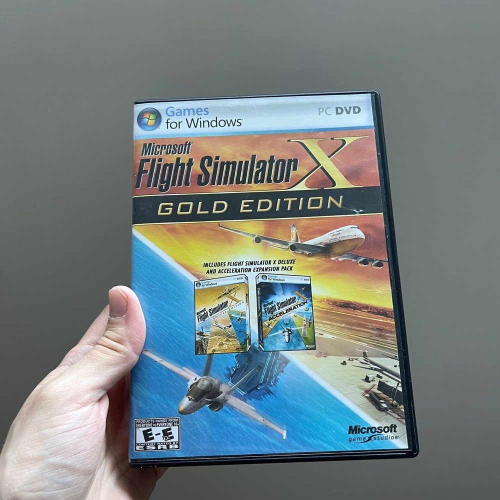 Microsoft Flight Simulator X Gold Edition PC DVD Deluxe Acceleration Expansion